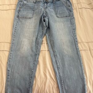 Torrid Light Blue Boyfriend Crop 18